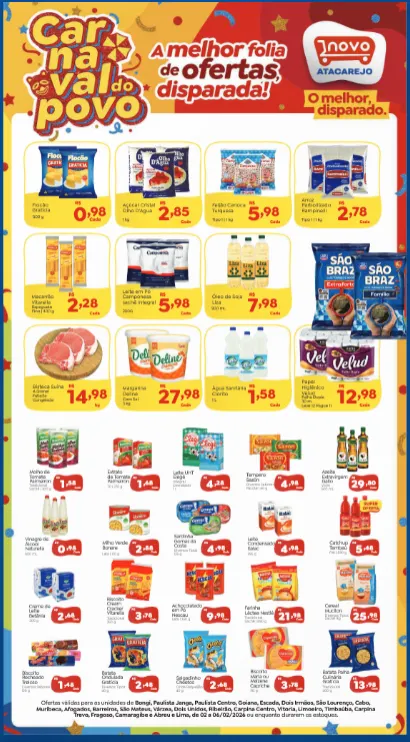Encarte de Folhetos Novo Atacarejo 2 de fevereiro até 6 de fevereiro 2026 - Pagina