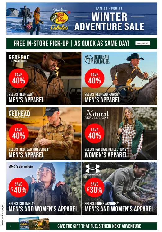 Cabelas Sales from January 29 to February 11 2026 - flyer page 