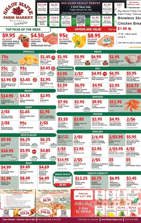 Weekly ad Shady Maple Sales from February 4 to February 10 2026 - Page 1