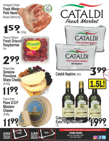 Cataldi Fresh Market Sales from February 18 to February 24 2026 - flyer page