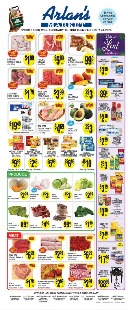 Weekly ad Arlan's Market Sales from February 18 to February 24 2026 - Page 