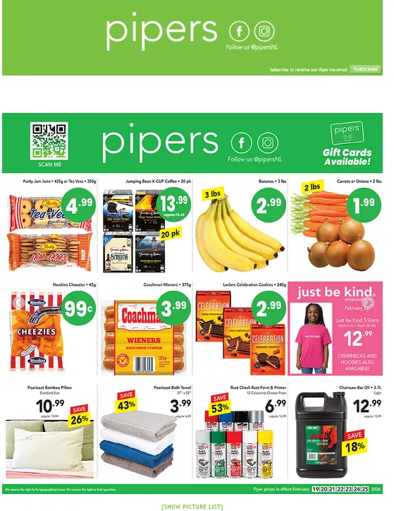 Pipers Sales from February 19 to February 25 2026 - flyer page 1
