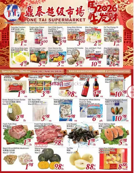 Tone Tai Supermarket  Sales from February 20 to February 26 2026 - flyer page 1