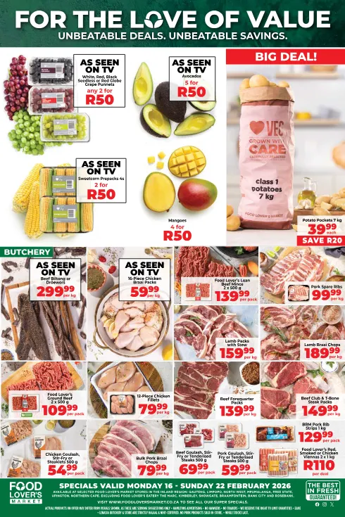 Food Lover's Market Sales from 16 February to 22 February 2026 - Catalogue Page 