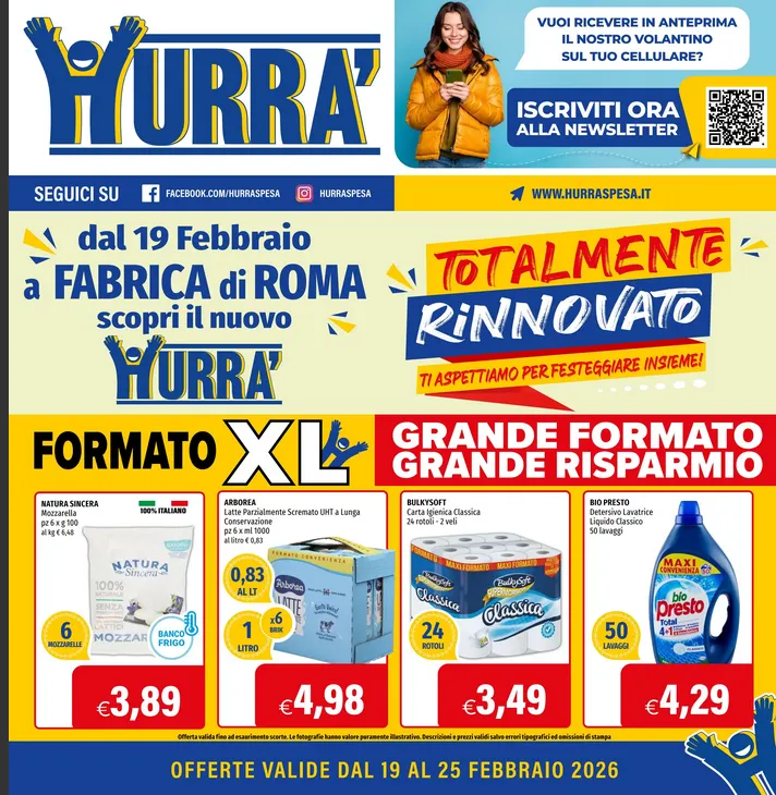 Volantini Hurrà da 19 febbraio a 25 febbraio di 2026 - Pagina del volantino