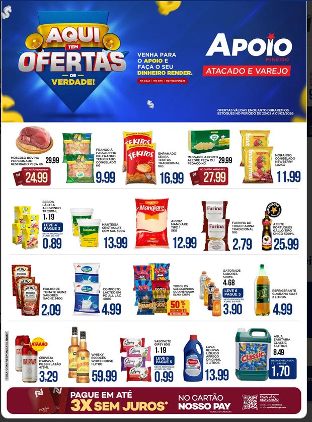 Encarte de Folhetos Apoio Mineiro 23 de fevereiro até 28 de fevereiro 2026 - Pagina 1