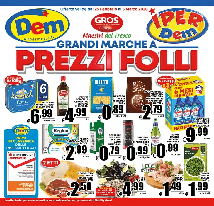 Volantini DEM da 25 febbraio a 5 marzo di 2026 - Pagina del volantino 1