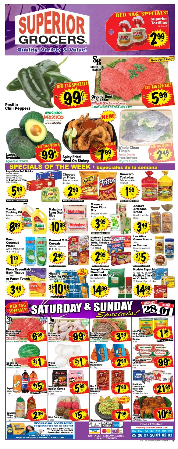 Weekly ad Superior Grocers Sales from February 25 to March 3 2026 - Page 1