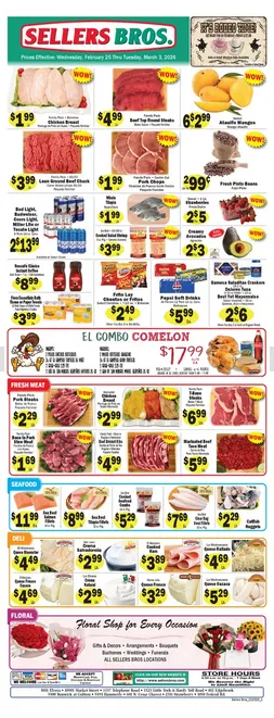 Weekly ad Sellers Bros Sales from February 25 to March 3 2026 - Page 1