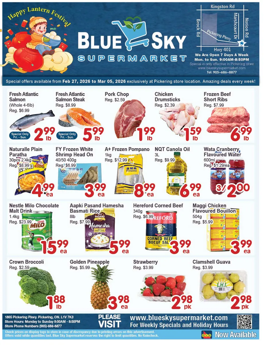 Blue Sky Supermarket Sales from February 27 to March 5 2026 - flyer page 1