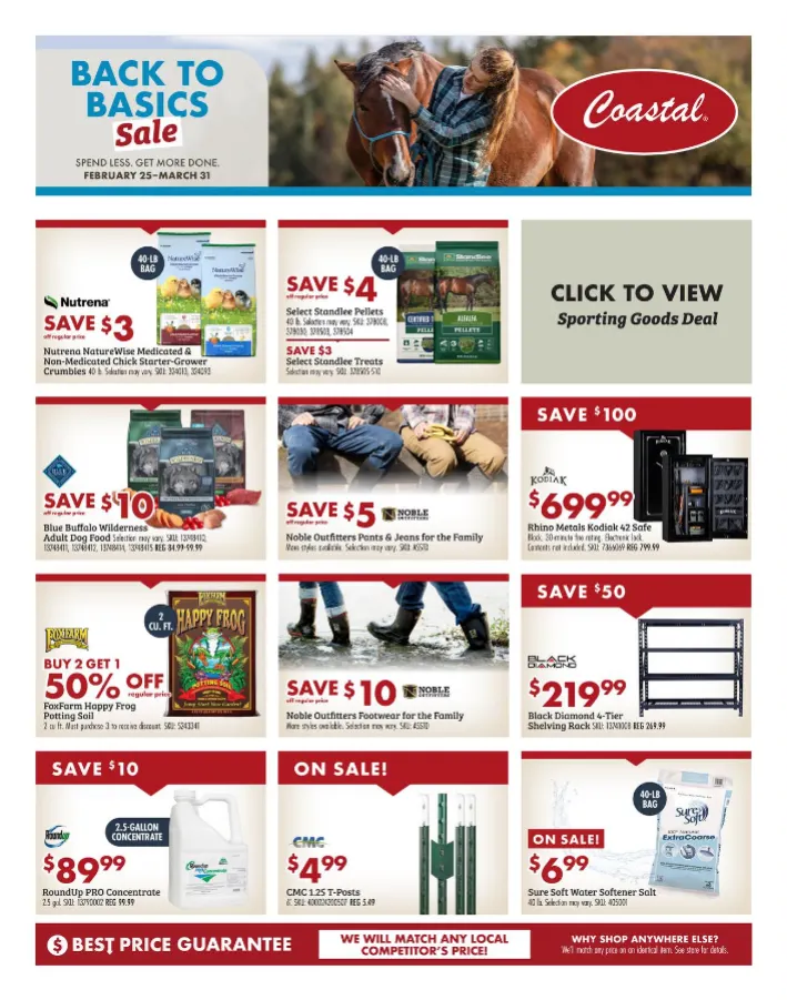 Weekly ad Coastal Farm & Ranch Sales from February 25 to March 31 2026 - Page 1