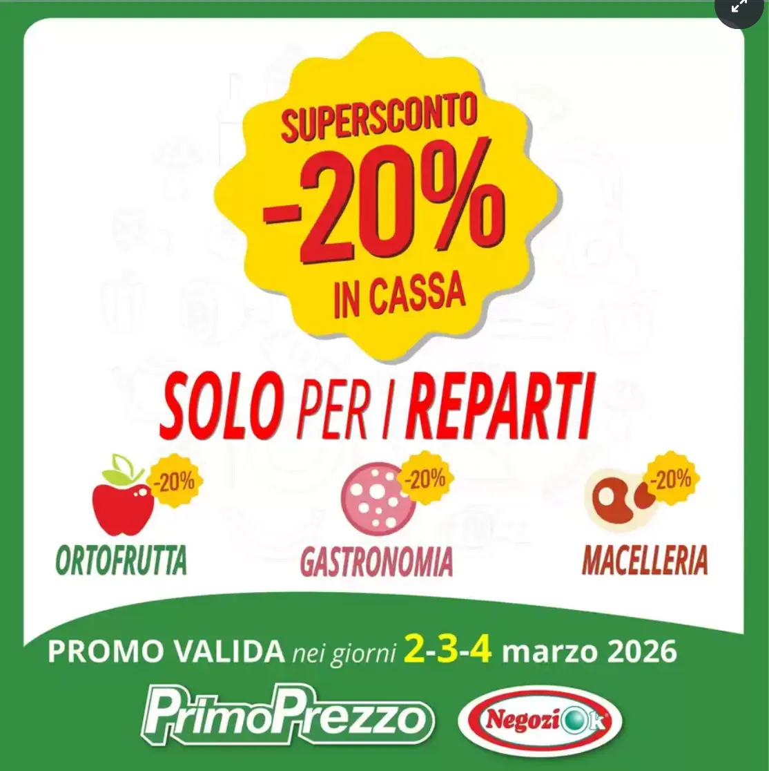 Volantini Primo Prezzo da 2 marzo a 4 marzo di 2026 - Pagina del volantino 1