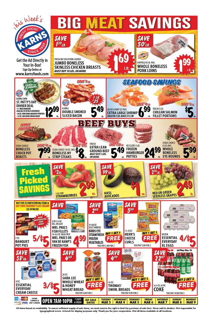 Weekly ad Karns Quality Foods Sales from March 3 to March 9 2026 - Page 1