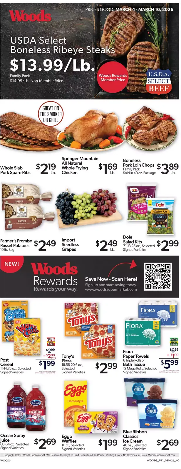 Weekly ad Woods Supermarket from March 4 to March 10 2026 - Page 1