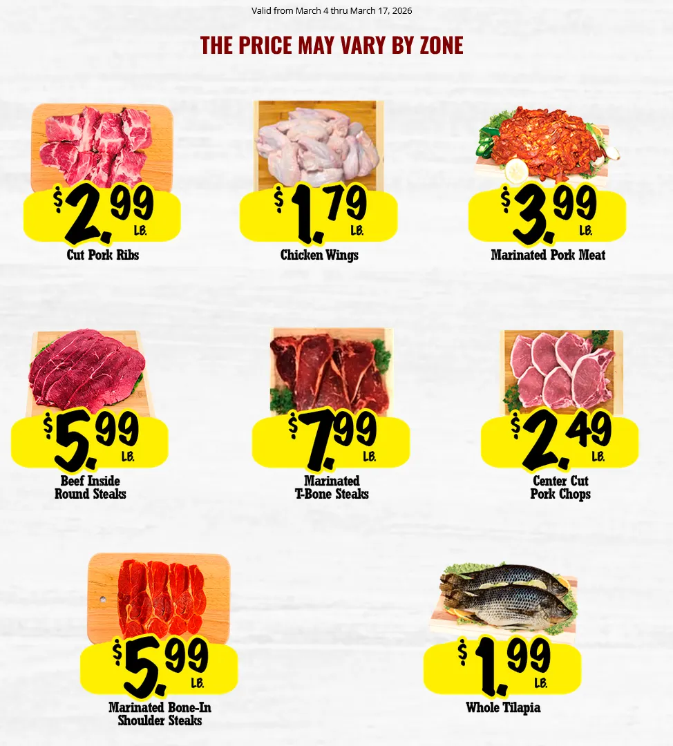 Weekly ad  La Michoacana Meat Market Sales from March 4 to March 10 2026 - Page 1