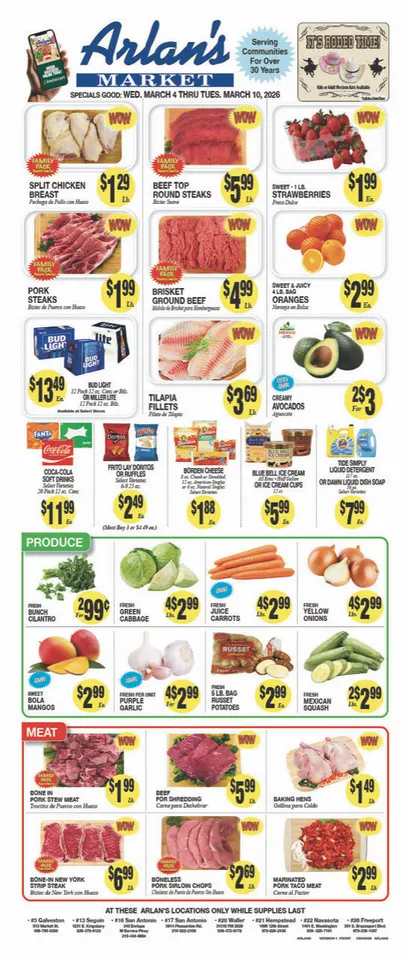 Weekly ad Arlan's Market Sales from March 4 to March 16 2026 - Page 1