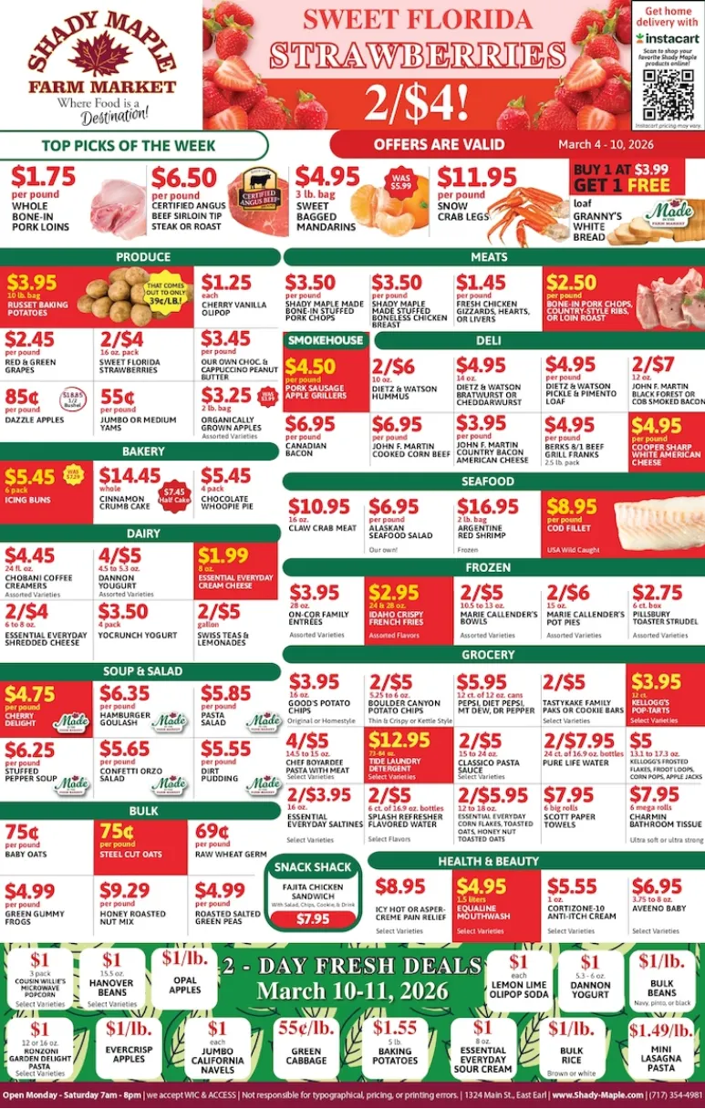 Weekly ad Shady Maple Sales from March 4 to March 10 2026 - Page 1