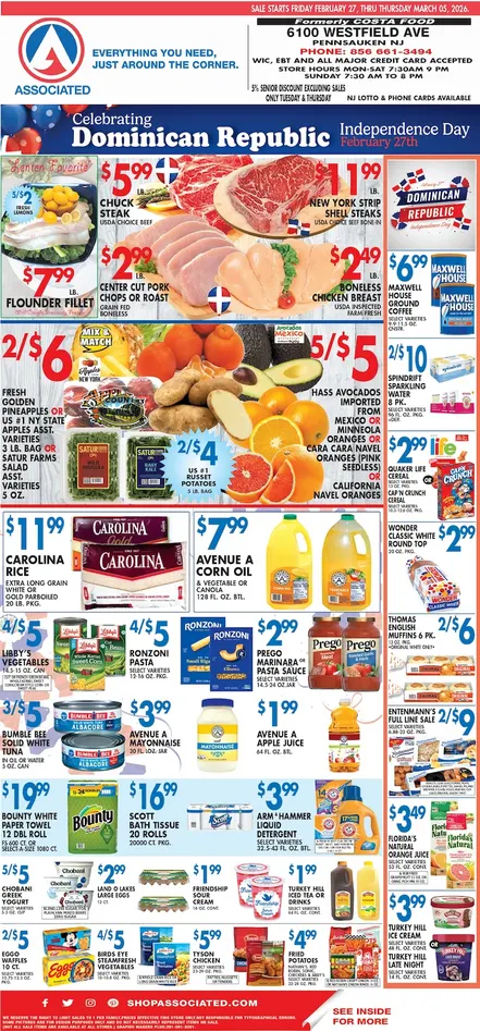 Weekly ad Associated Supermarkets Sales from February 27 to March 5 2026 - Page 1