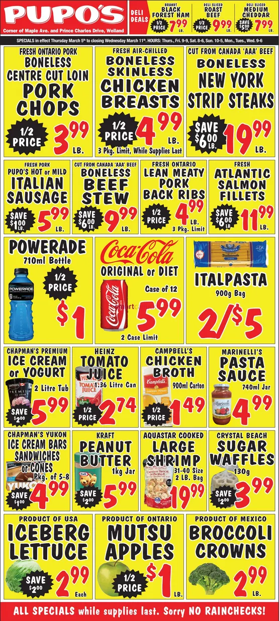 Pupo's Food Market Sales from March 5 to March 11 2026 - flyer page 