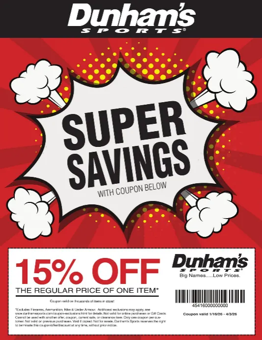 Weekly ad Dunham's Sports Sales from March 6 to March 6 2026 - Page 1