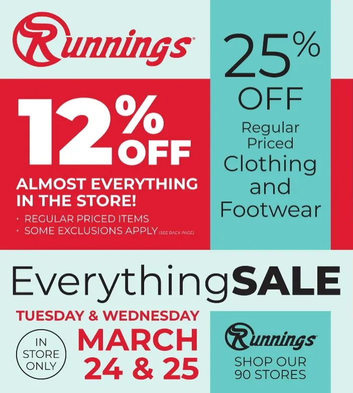 Weekly ad Runnings Sales from March 24 to March 25 2026 - Page 1