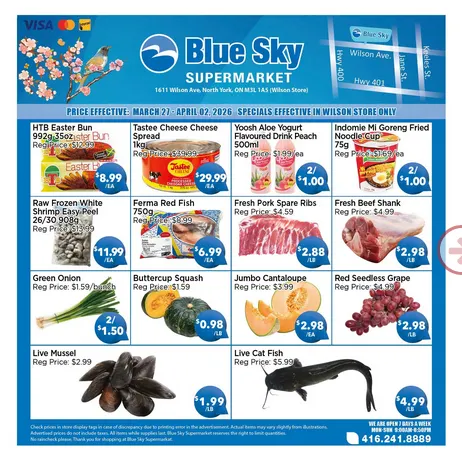 Blue Sky Supermarket Sales from March 27 to April 2 2026 - flyer page 1