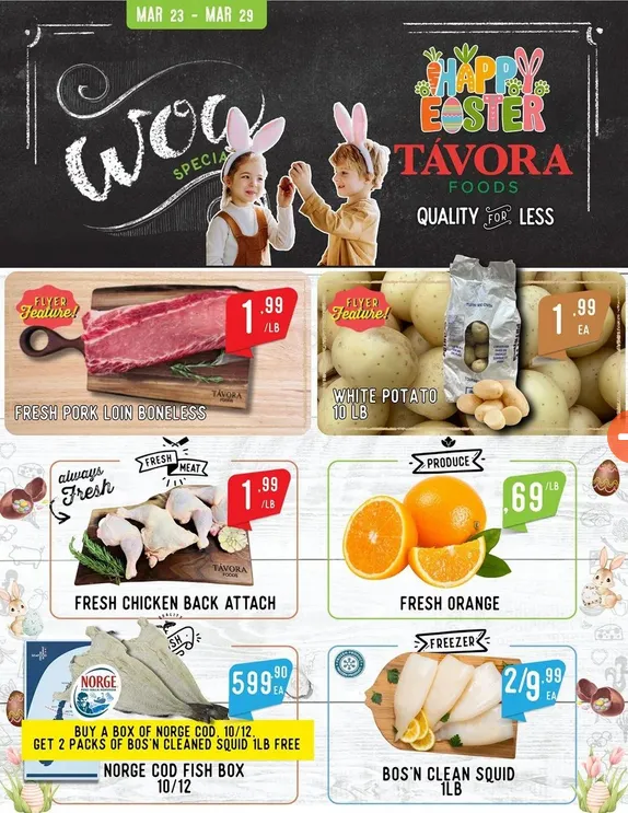 Tavora Foods Sales from March 23 to March 29 2026 - flyer page 1