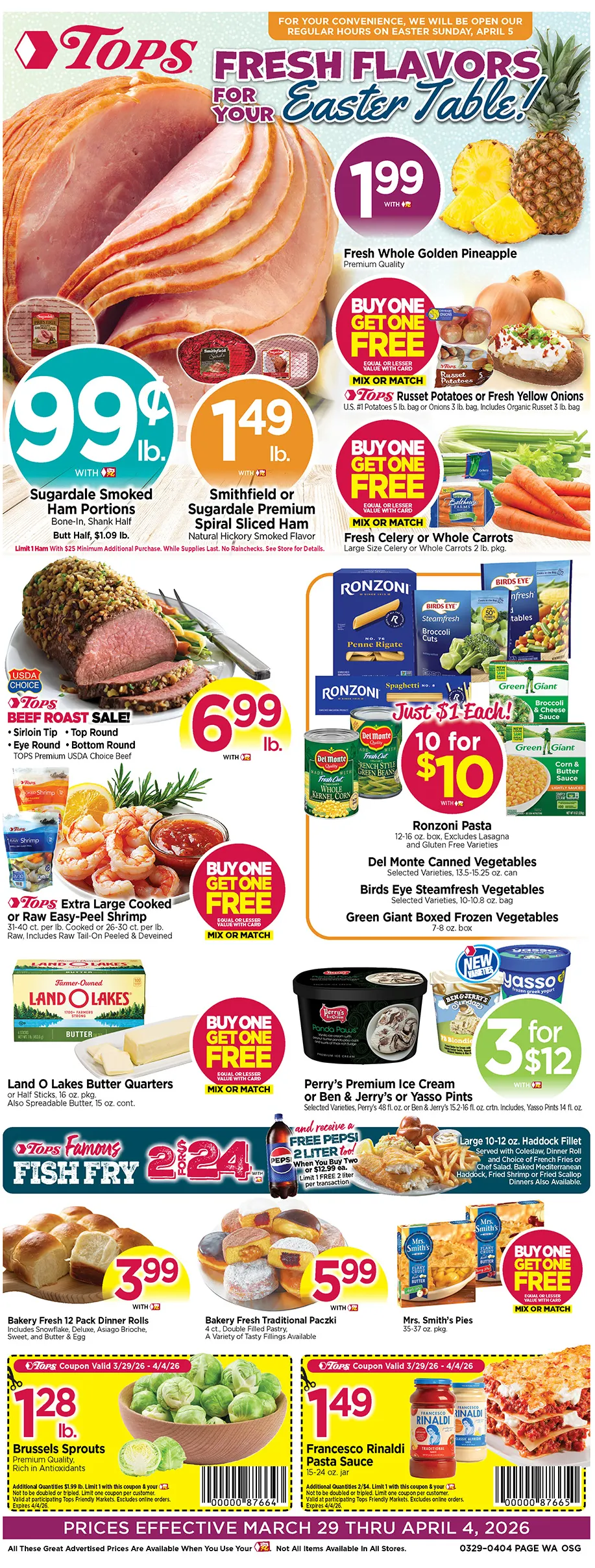 Weekly ad Tops Friendly Markets Sales from March 29 to April 4 2026 - Page