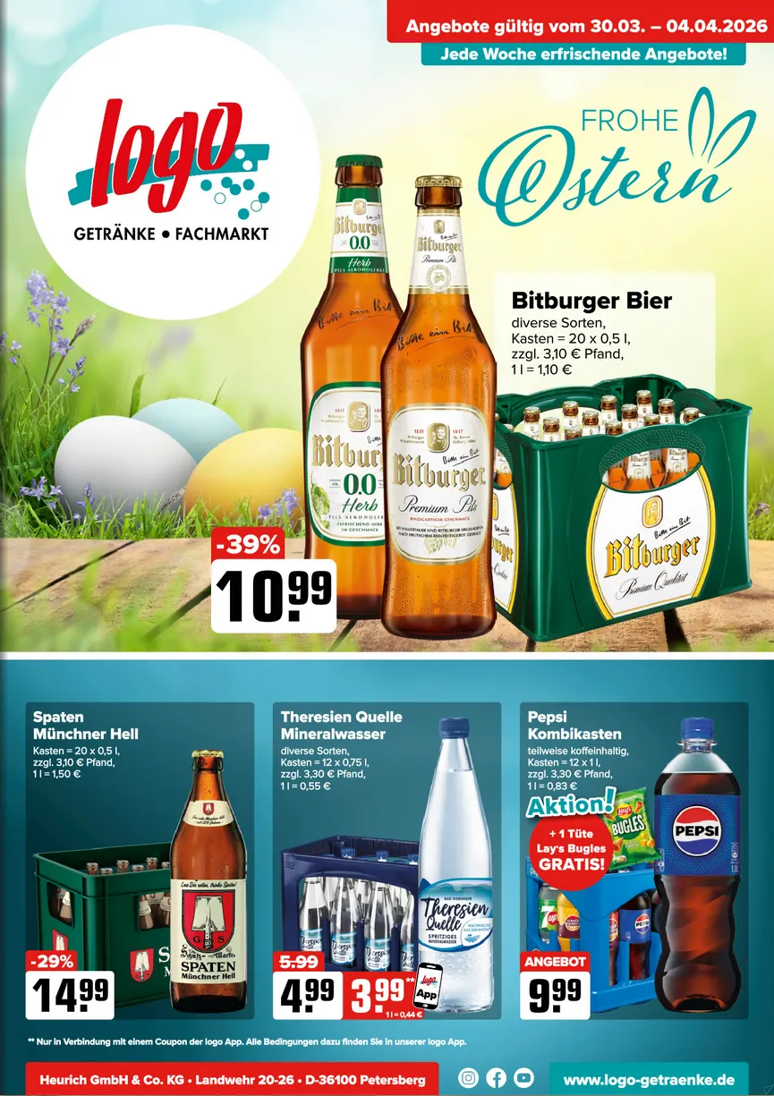  Logo Getränkemarkt Angebote von 30. März bis 4. April 2026 - Prospekt seite 