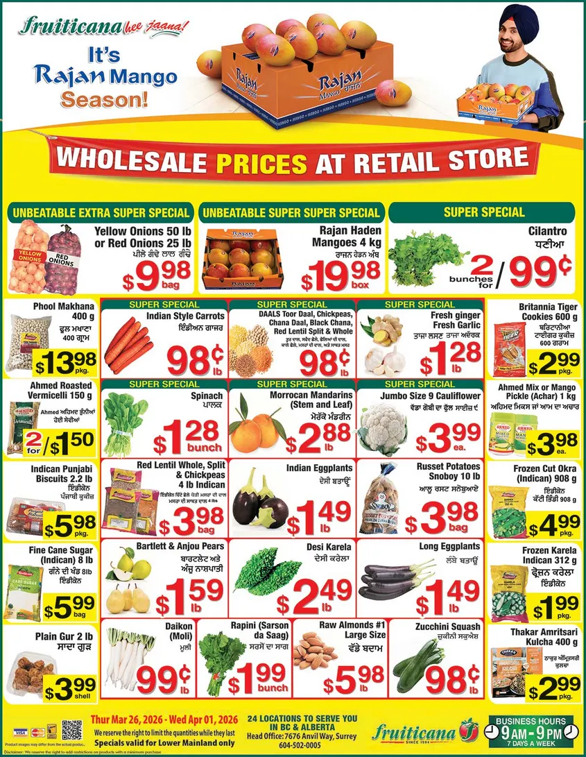Fruiticana Sales from March 26 to April 1 2026 - flyer page 1