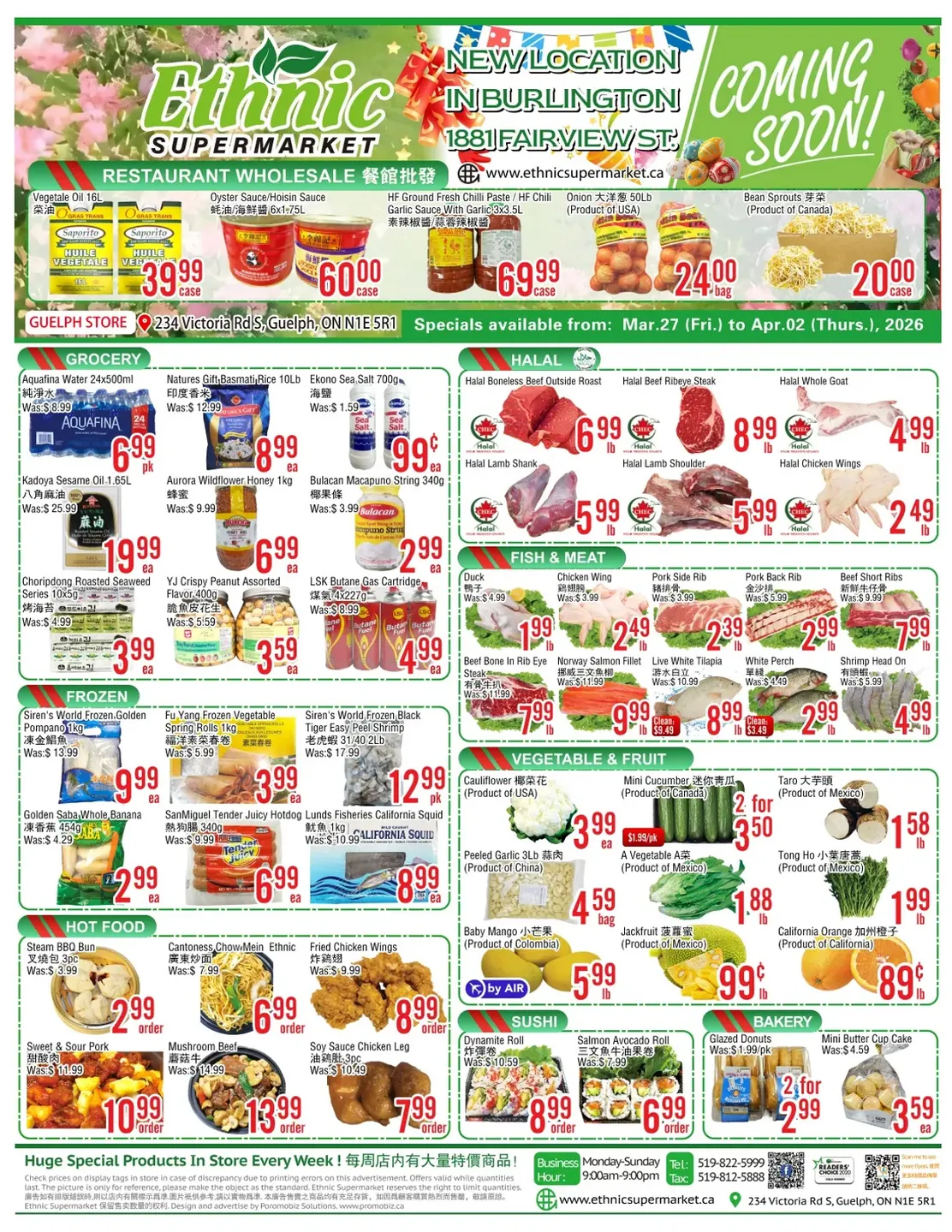 Ethnic Supermarket Sales from March 27 to April 2 2026 - flyer page 1