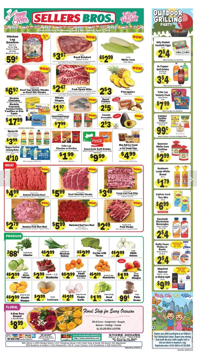 Weekly promotion Sellers Bros Sales spanning from April 1 to April 7 2026 - Page 1 for Catalogue 365
