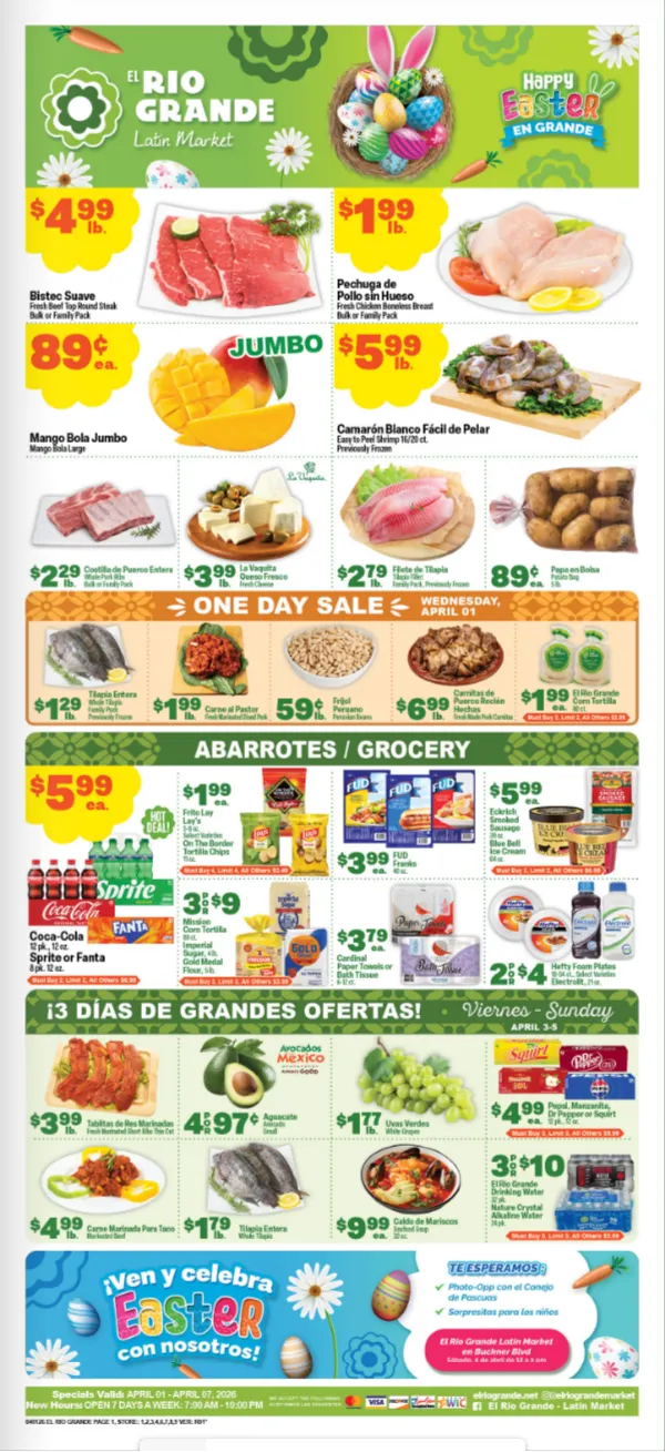 Weekly ad El Rio Grande Sales from April 1 to April 7 2026 - Page 