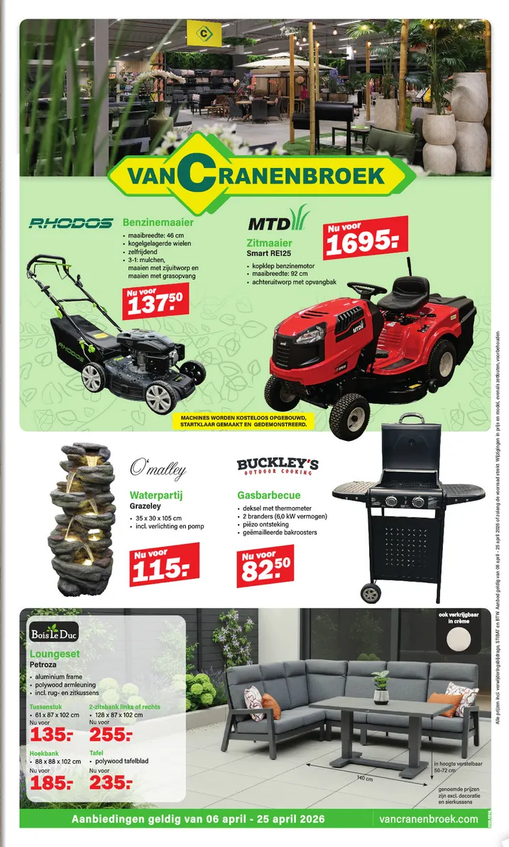 Van Cranenbroek folders van 6 april tot 25 april 2026 - folder pagina 1