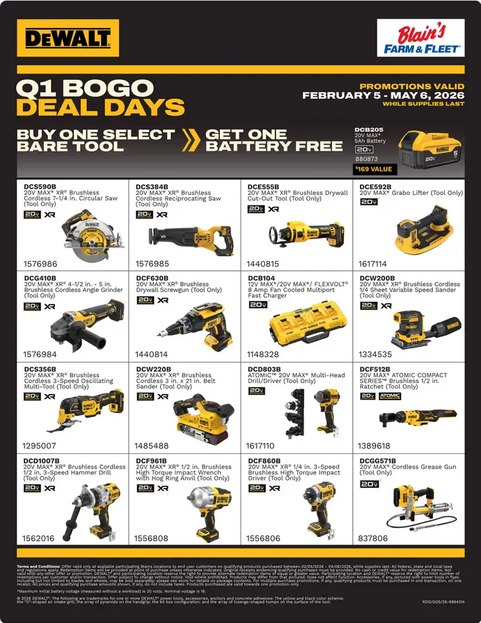 Weekly promotion Blain's Farm & Fleet Sales spanning from April 5 to April 9 2026 - Page 1 for Catalogue 365