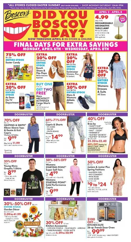 Weekly ad Boscov's Sales from April 2 to April 8 2026 - Page 1