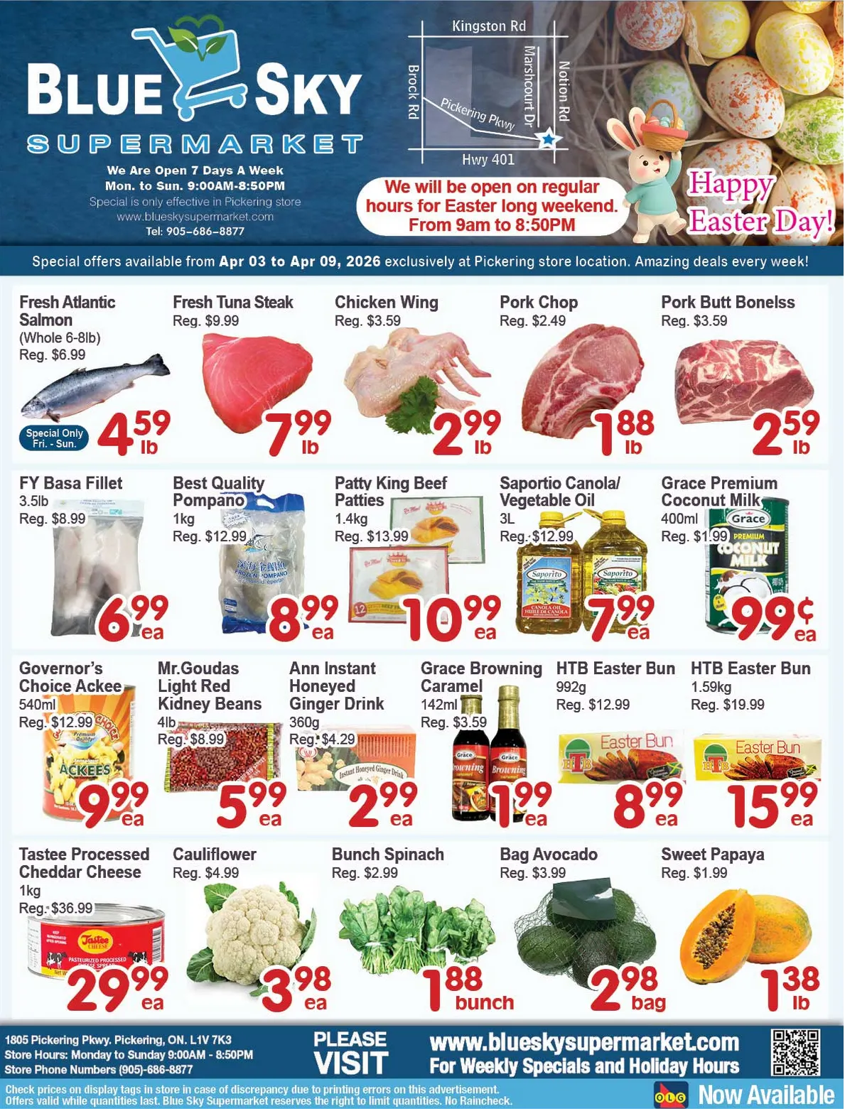 Blue Sky Supermarket Sales from April 3 to April 9 2026 - flyer page