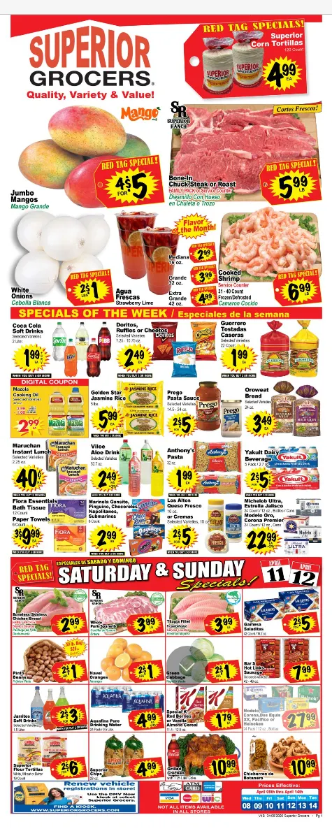 Weekly ad Superior Grocers Sales from April 8 to April 14 2026 - Page 1