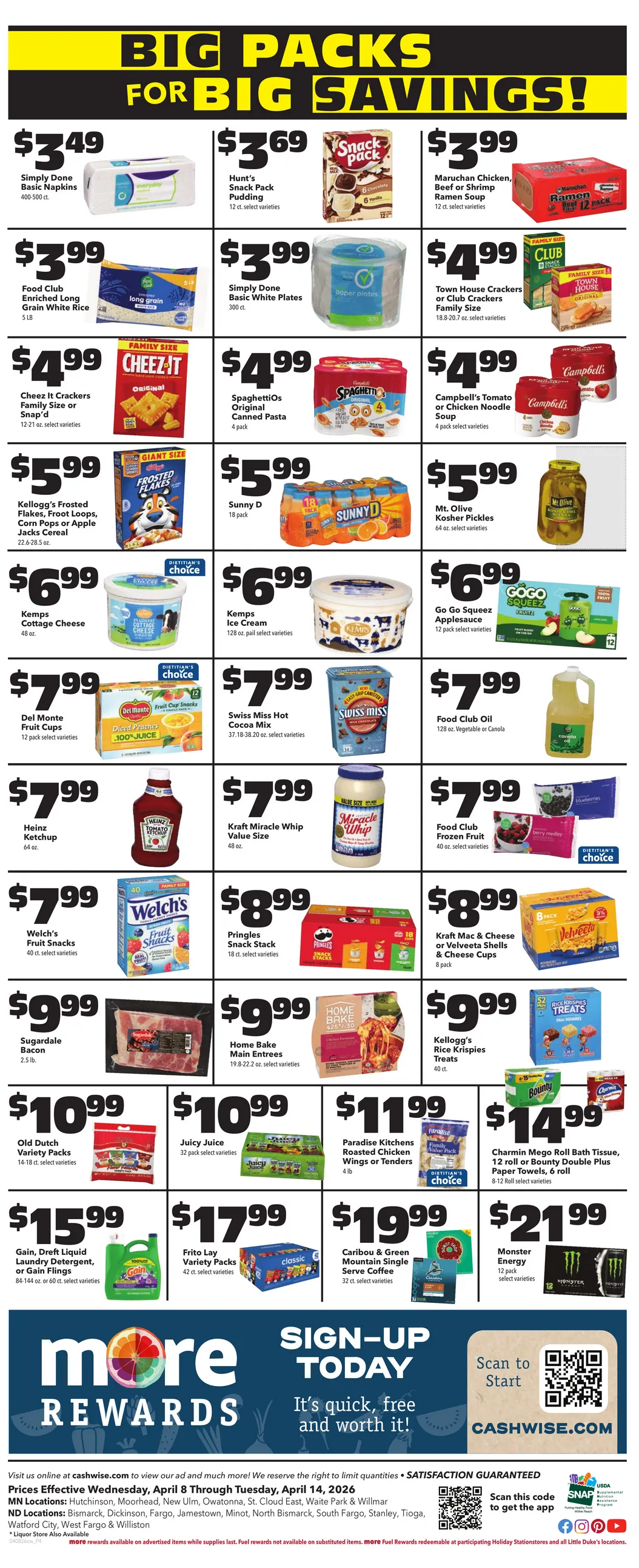 Weekly promotion Cash Wise Sales spanning from April 8 to April 14 2026 - Page 5 for Catalogue 365