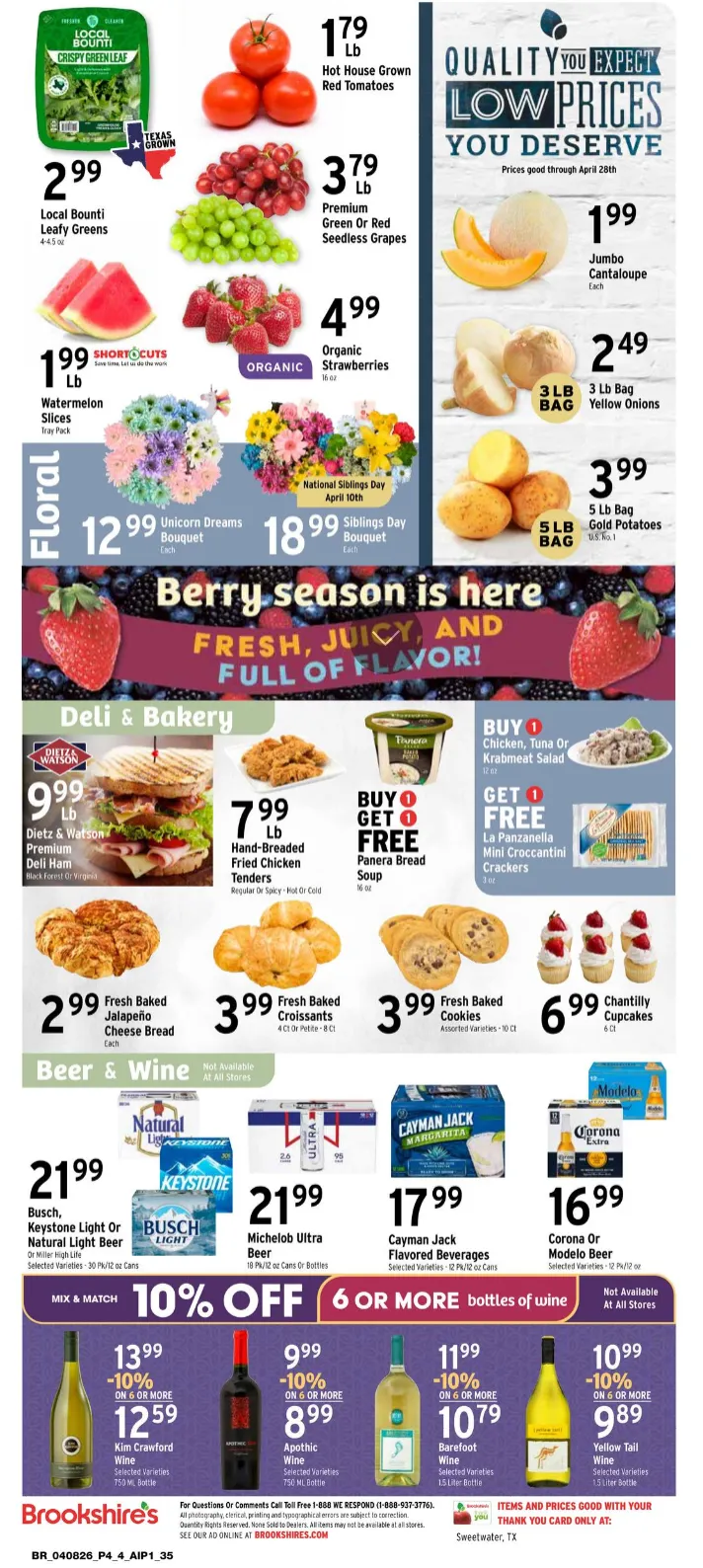 Weekly ad Brookshires Sales from April 8 to April 14 2026 - Page 4