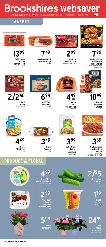 Weekly promotion Brookshires Sales spanning from April 8 to April 14 2026 - Page 1 for Catalogue 365