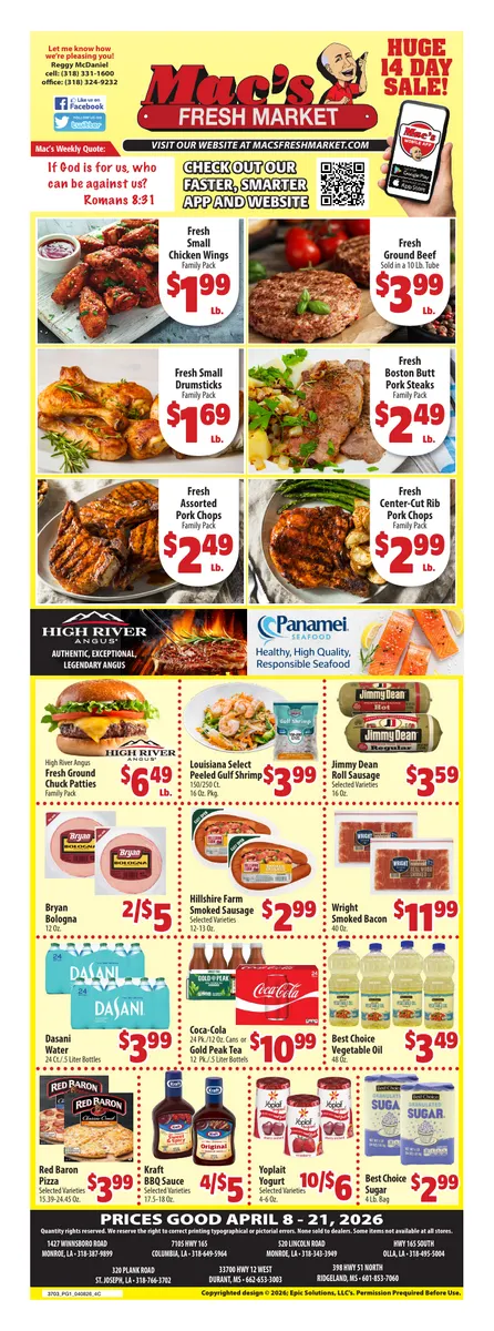 Weekly ad Mac's Freshmarket Sales from April 8 to April 21 2026 - Page 1