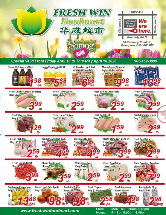 Fresh Win Foodmart Sales from April 10 to April 16 2026 - flyer page 1