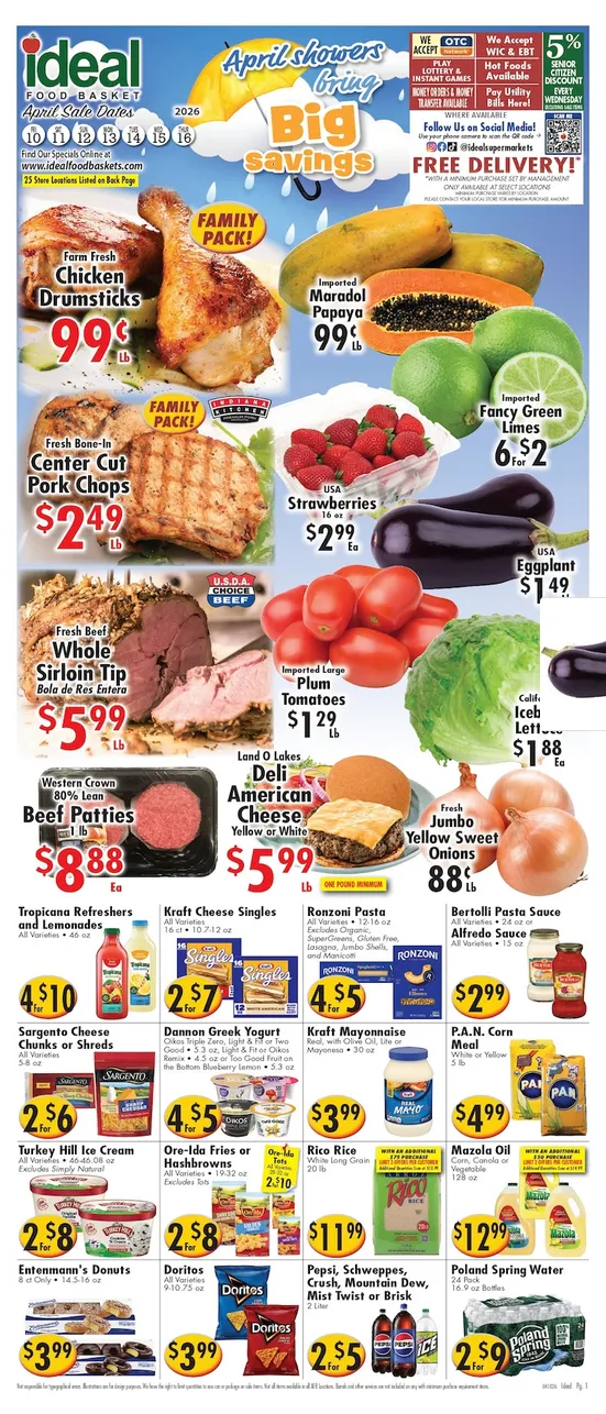 Weekly ad Ideal Food Basket Sales from April 10 to April 16 2026 - Page 1