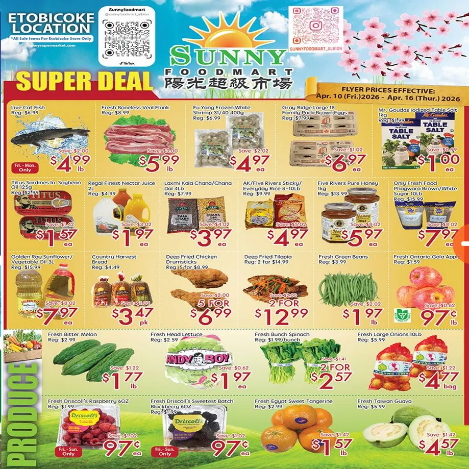 Sunny Food Mart Sales from April 10 to April 16 2026 - flyer page 1