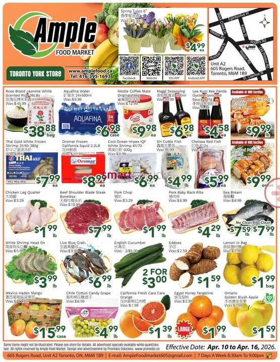 Ample Food Market Sales from April 10 to April 16 2026 - flyer page 1