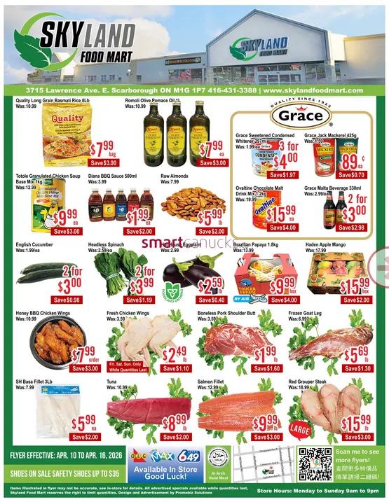Skyland Foodmart Sales from April 10 to April 16 2026 - flyer page 1