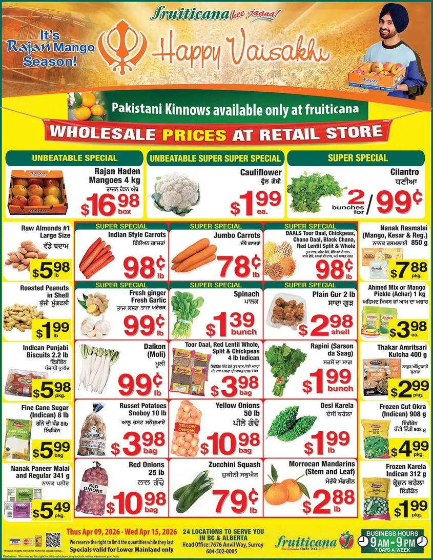 Fruiticana Sales from April 9 to April 15 2026 - flyer page 1