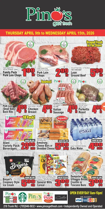 Pino's Sales from April 9 to April 15 2026 - flyer page 