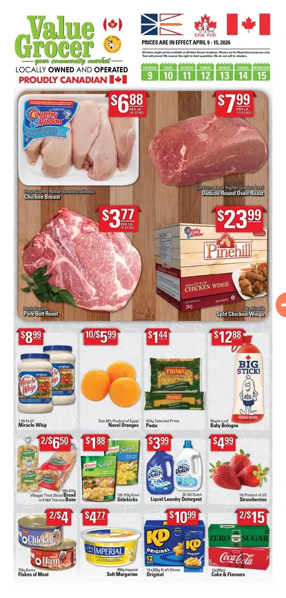 Value Grocer Sales from April 9 to April 15 2026 - flyer page 